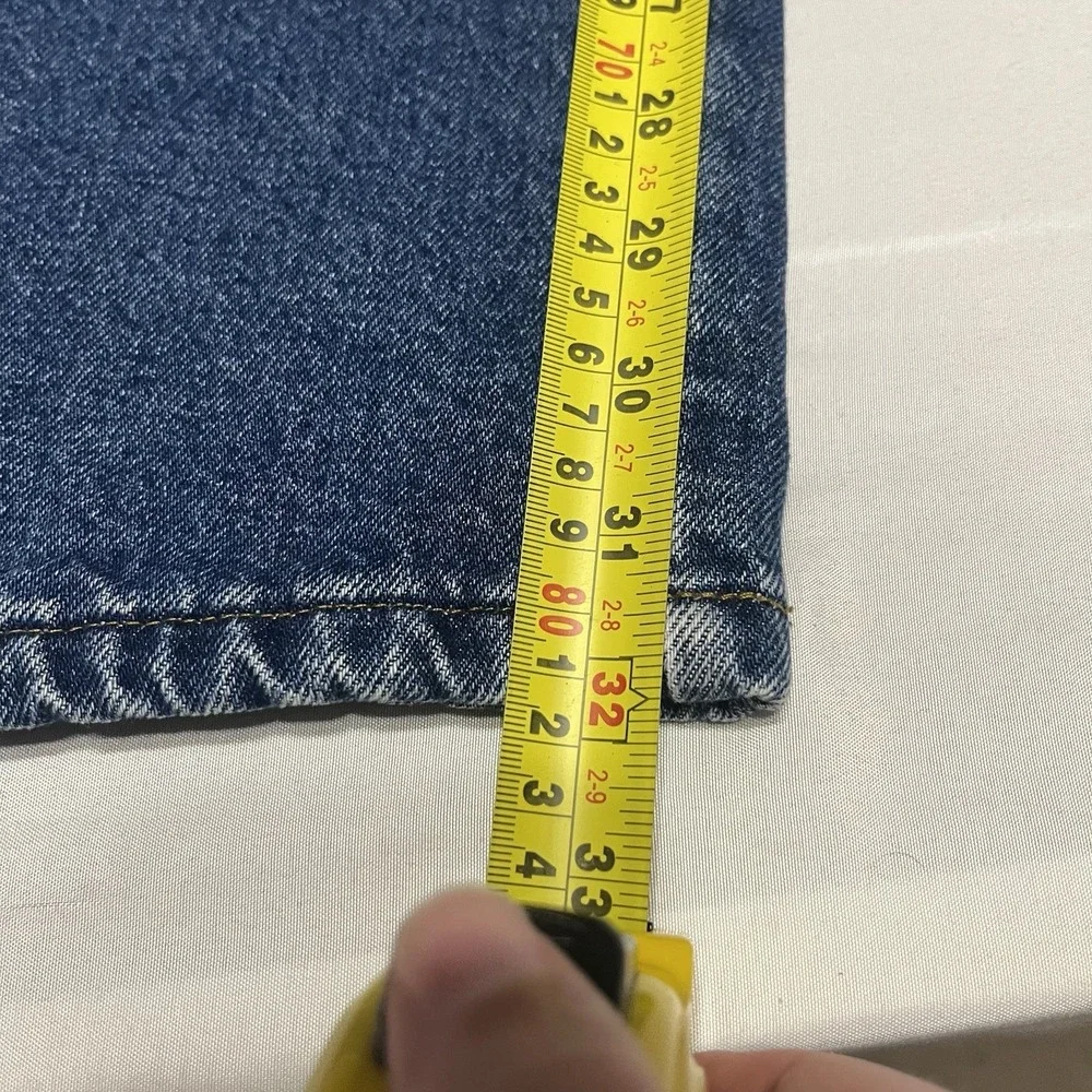 VTG LL Bean Flannel Lined Jeans Men's Fits 34x32 Double L Relaxed Fit Denim